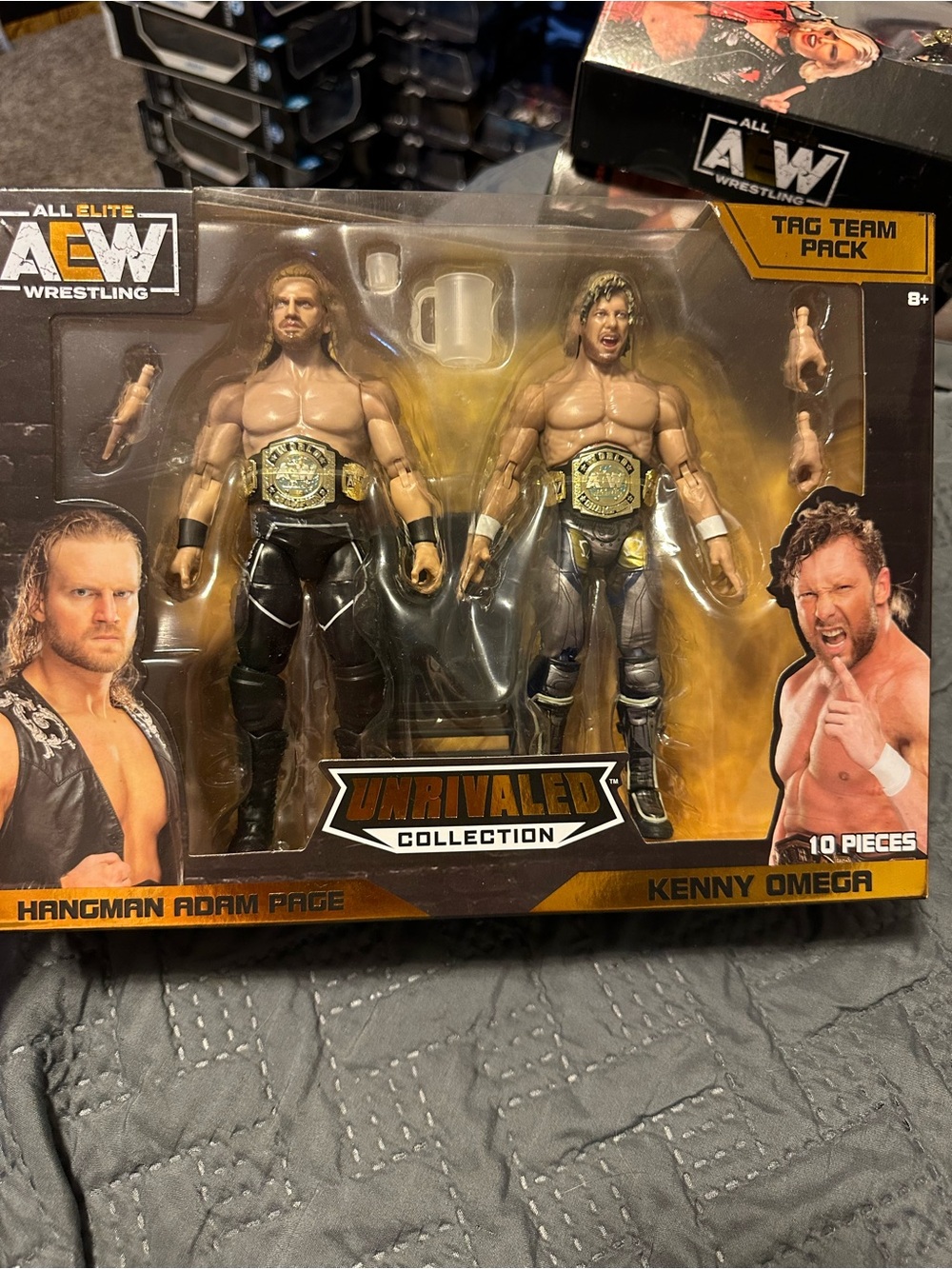 AEW Wrestling Unrivaled Collection Tag Team Pack Hangman Adam Page Kenny Omega